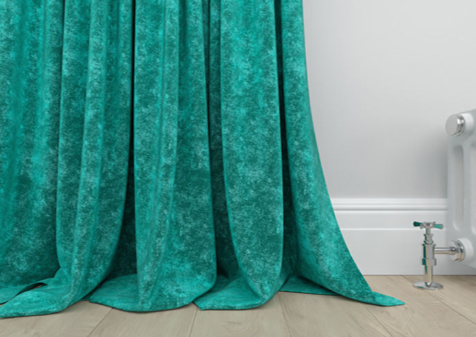 Caen Chenille, Aqua - Made to Measure Curtains - Image 6